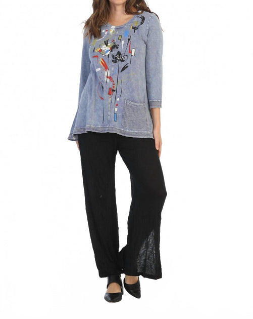 Jess & Jane Chicas Top Blue 1X 3