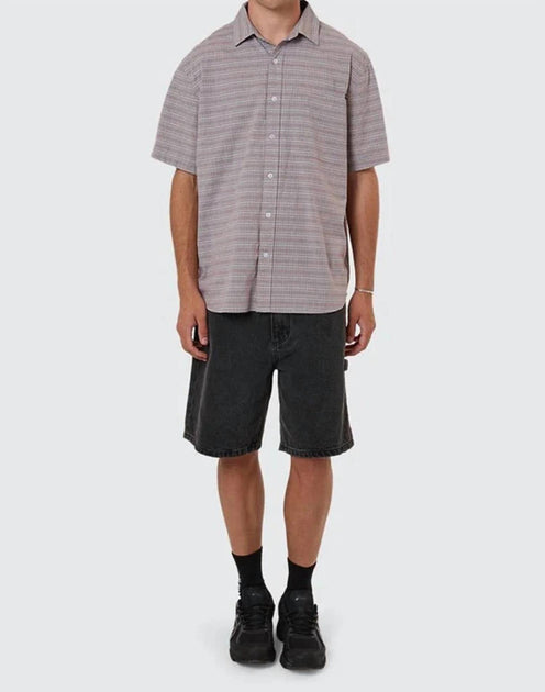 Thrills Stripe Check Short Sleeve Shirt Multi Small 4