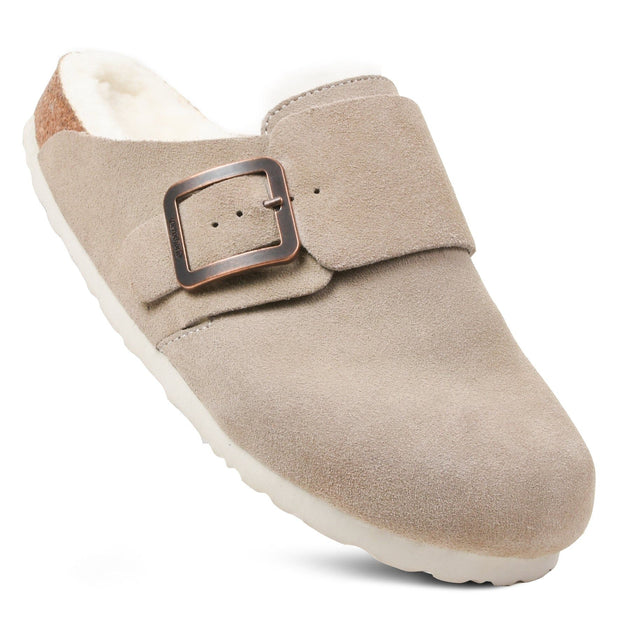 Aerothotic Atlas Fur Clogs Brown US 10 3