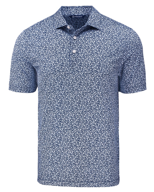 Cutter & Buck Pike Eco Flora Print Polo Blue Large 2