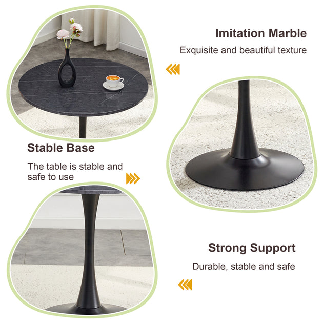 Streamdale Round Dining Table White 4