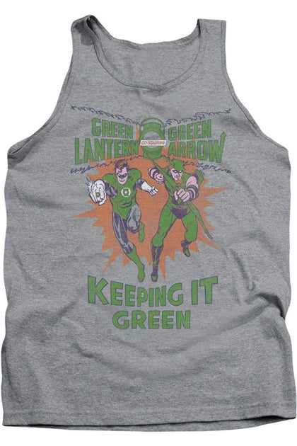 Gildan Green Lantern Keeping It Green Tank Top Grey Medium 2