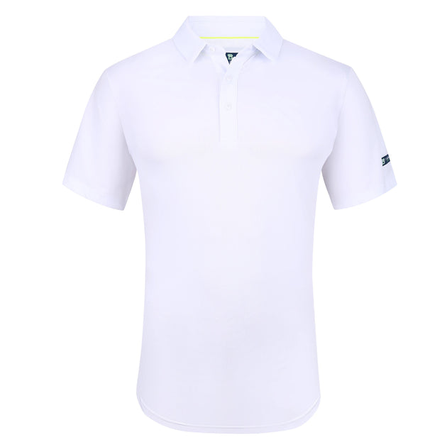 Tom Baine Performance Solid Four-Way Stretch Golf Polo Purple Large 2