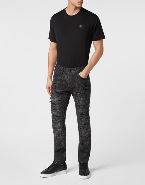 Philipp Plein Denim Trousers Straight Cut Grey 29 4