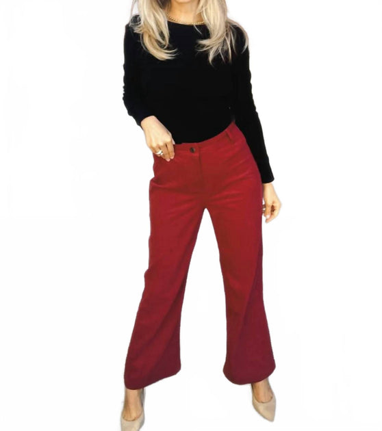 Sadie & Sage Sky Bar Pant Red Small 3