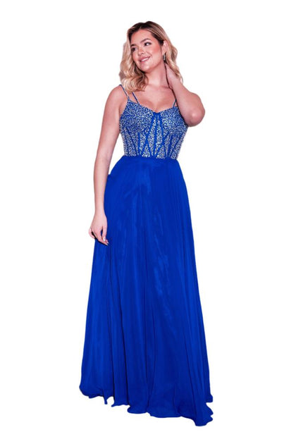 TRUEDAMES Dylan And Davids Formal Gown Blue Medium 3