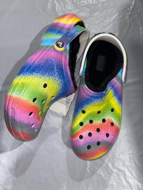 Crocs Classic Lined Spray Dye Clog Multi US 11 4