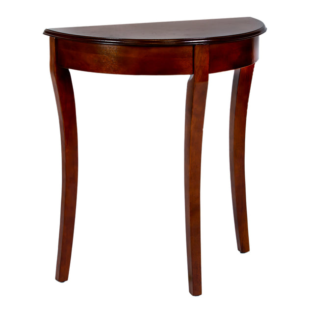 Hivvago Half Moon Console Table Cherry 3