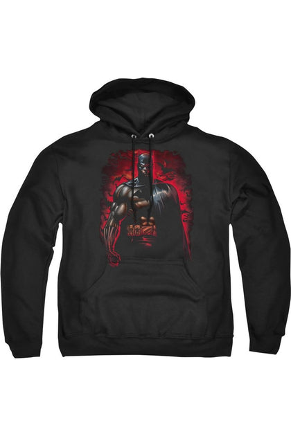 Gildan Batman Red Knight Hoodie Black Large 2