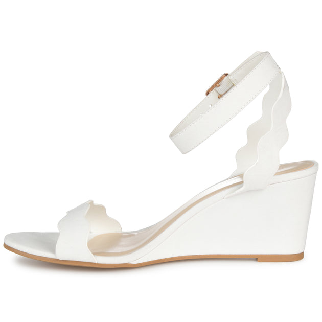 Journee Collection Loucia Wedge Sandal Beige US 10 3