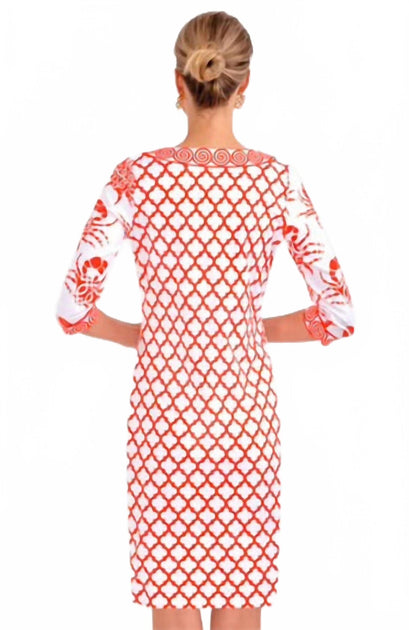 Gretchen Scott Crab Soup gemustertes Mini-Kleid Weiß Medium 4