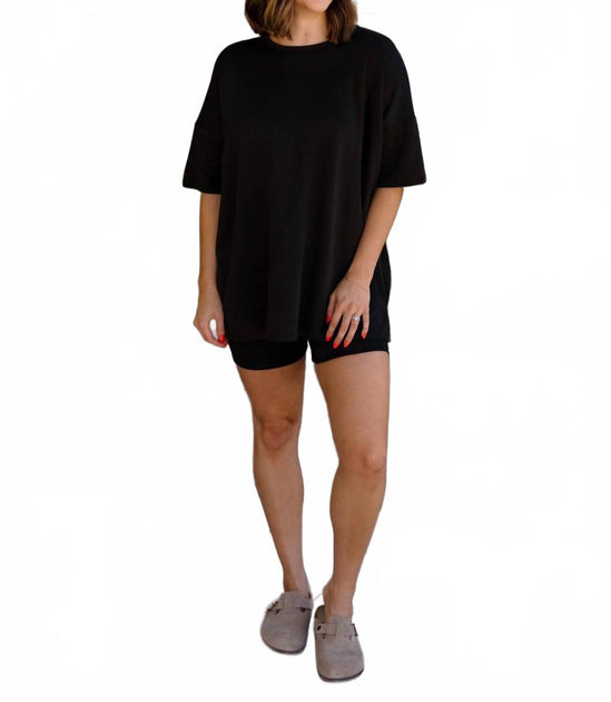 Charlotte Avery Everly Tee & Short Set Black Small 2