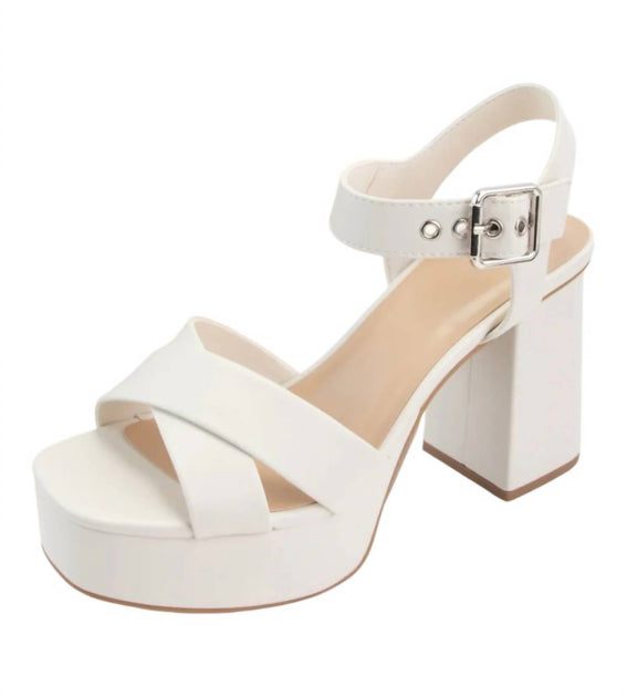 CCOCCI Leila Platform Heel White US 10 2