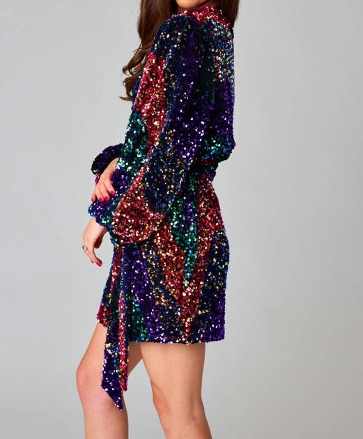 buddy love sequin wrap dress BuddyLove | Adeline Sequin Wrap Dress