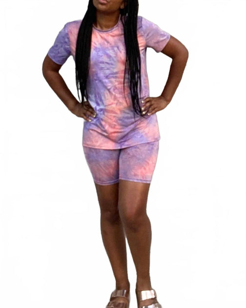 Daisy Tech Cotton Candy Short Set Violet Small 2