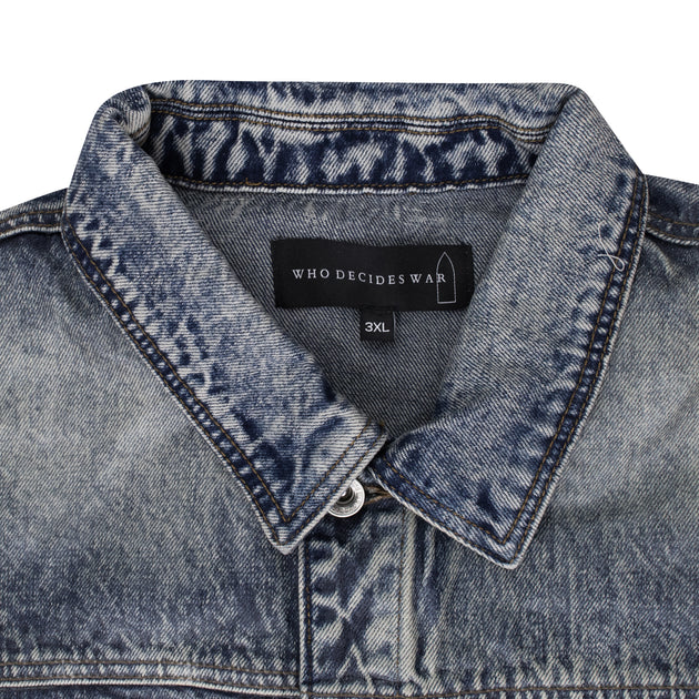Who Decides War Furor Waxed Denim Jacket Blue XXXLarge 4