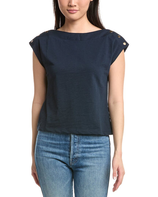 Nation LTD Brooks Boatneck Top Blue Small 2