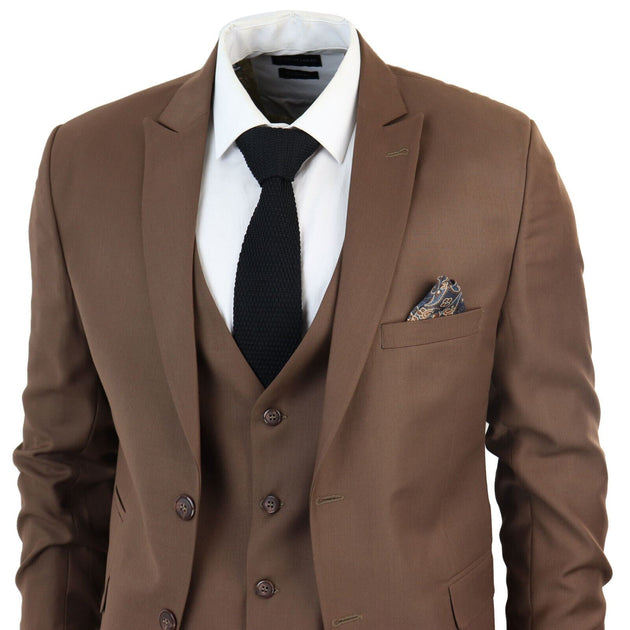 Oliver Tweed IM1 3 Piece Suit Brown US 50 Regular 4