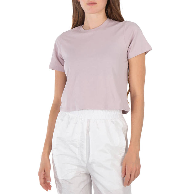 Tibi Damen Cropped T-Shirt Weizen Large 3
