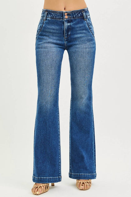 RISEN High Rise Double Button Jeans Blue 31 2