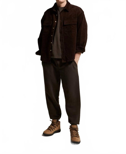 Asher Lorenzo Corduroy Shirt Brown Small 2