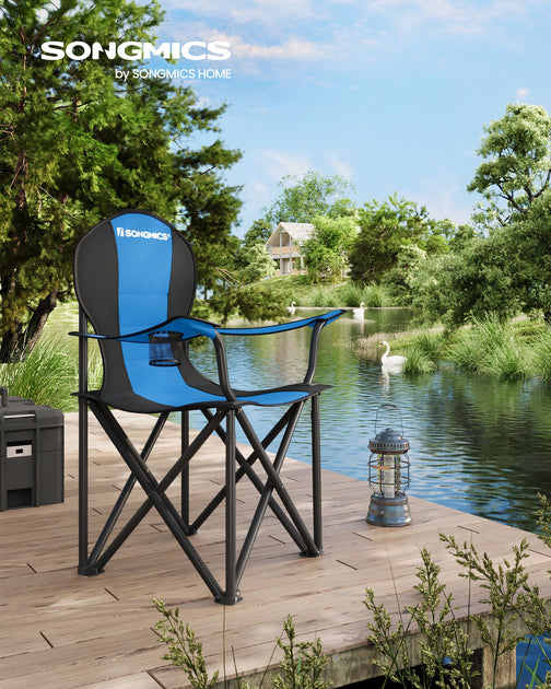 Hivvago Folding Camping Chair Blue and Black 3