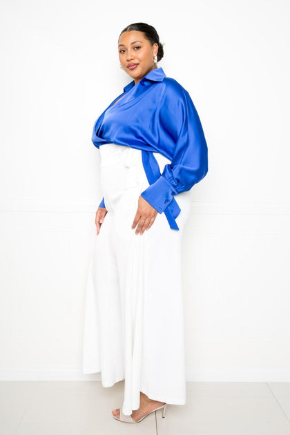 TRUEDAMES Top Satin Enveloppe Blanc 2X 4