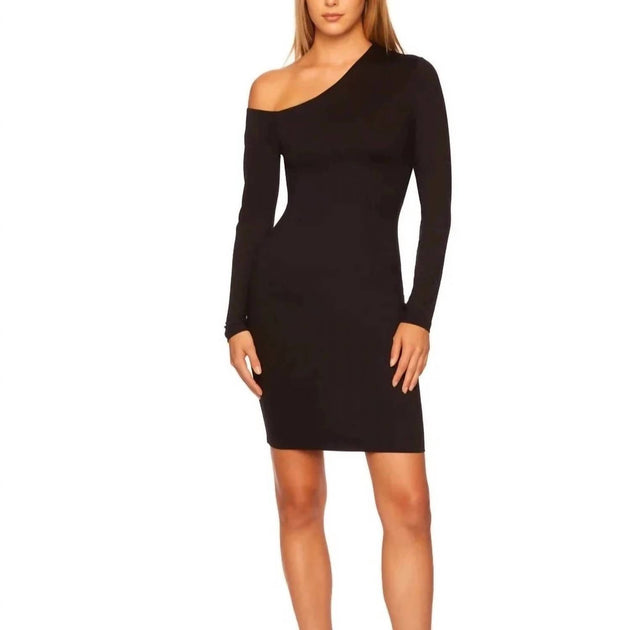 Susana Monaco Open Shoulder Dress Black Medium 2