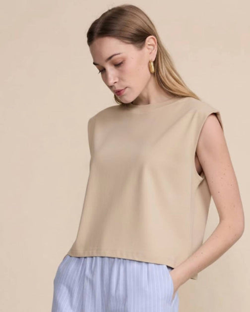 Belle D'Amour Over T-Shirt Beige Small 4