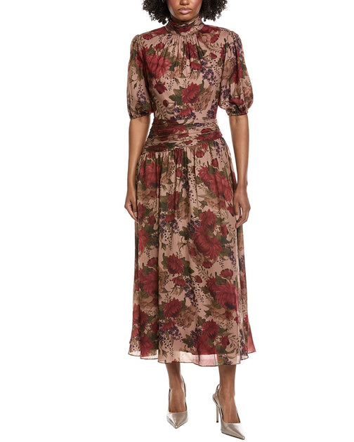 Michael Aram Mikael Aghal Print Midi Dress Multi US 14 2