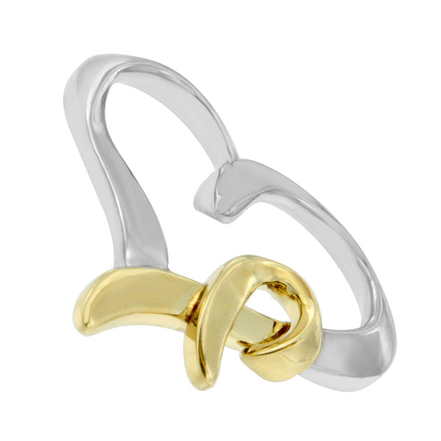 1 Carat Two Tone Heart-Shaped Pendant Necklace
