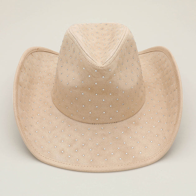 FASHNZFAB Western Cowboy Fedora Hat Beige 4