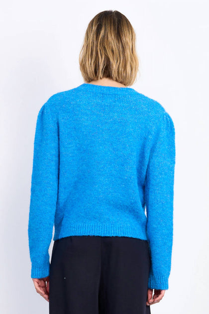 Lili Sidonio Sequin Knit Sweater Blue Small 3