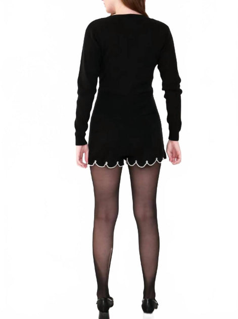 Rachel Antonoff Cupcake Langarm Romper Schwarz Small 3
