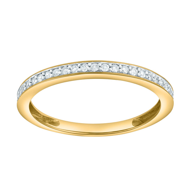 Veyora 14K Gold Diamond Half-Eternity Band Silver US 5.5 2
