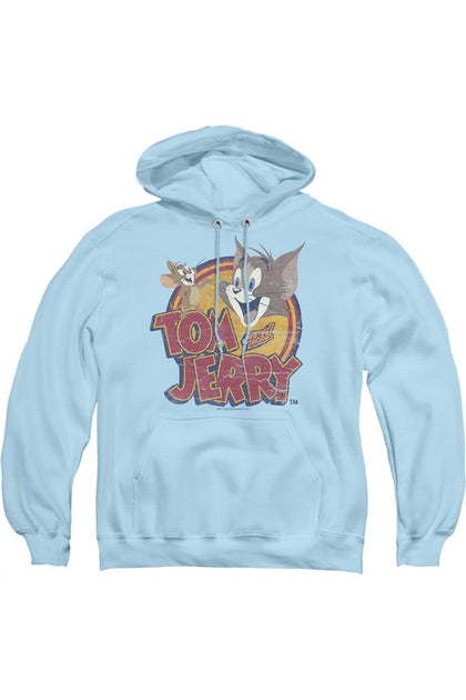 Gildan Tom And Jerry Hooded Sweatshirt Blue XL 2