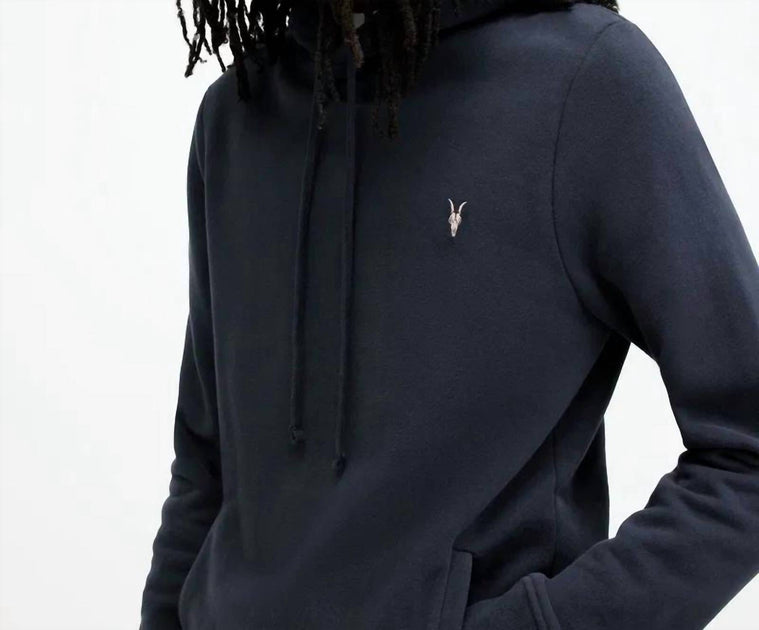 All Saints Raven Contrast Ramskull Pullover Cadet Blue XSmall 3