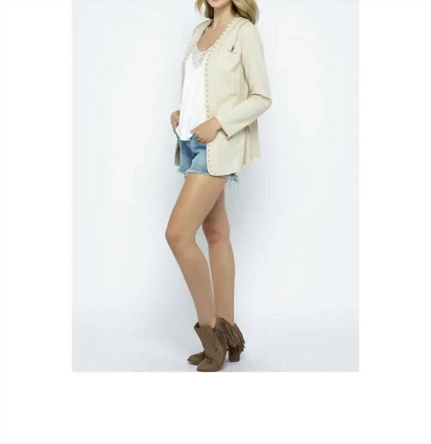 VOCAL APPAREL Stud Jacket Beige Medium 3
