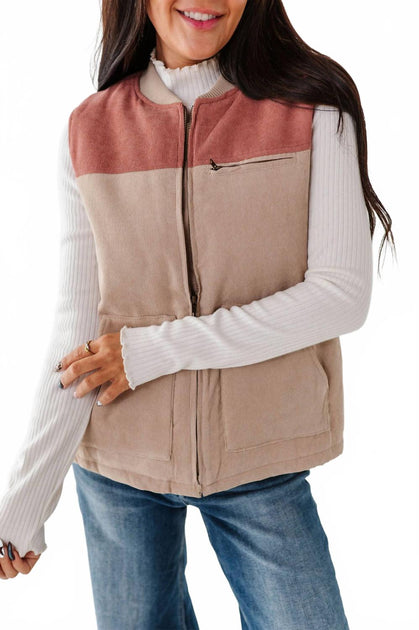 Hem & Thread Shiloh Corduroy Vest Grey Small 2