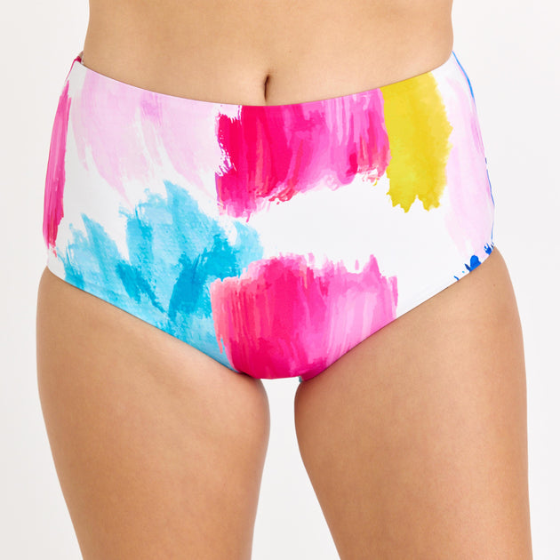 Calypsa High Waisted Bikini Bottom Red Large 2