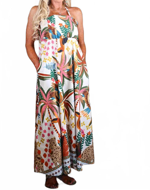 Robe d'été Zenara Imprimé Toucan & Léopard Multi Large 2