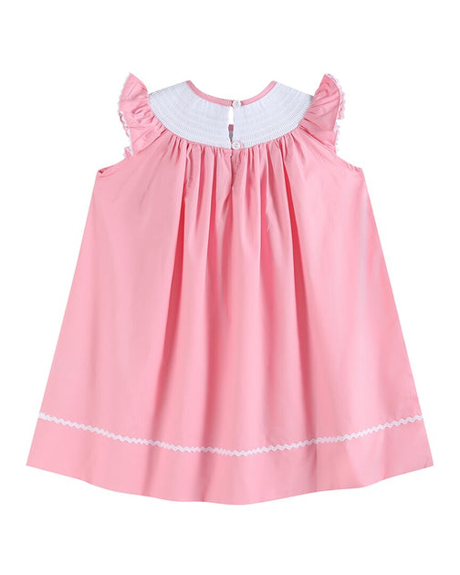 Lil Cactus Smocked Bishop Dress Pink US 5 4