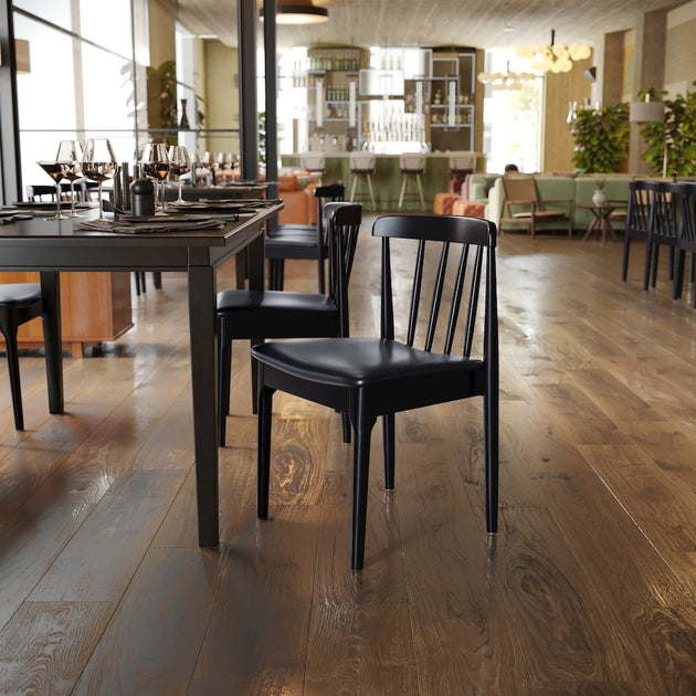 Flash Furniture Solid Wood Dining Chair Black 4