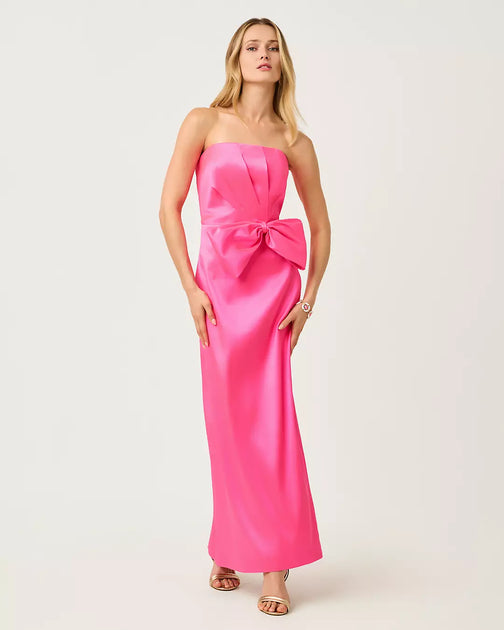 Lilly Pulitzer Tiernan Strapless Stretch Maxi Dress Multi US 14 2
