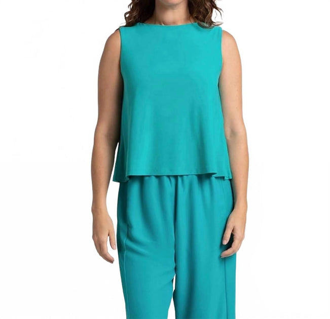 Sympli Flared Shell Top Bleu US 10 3