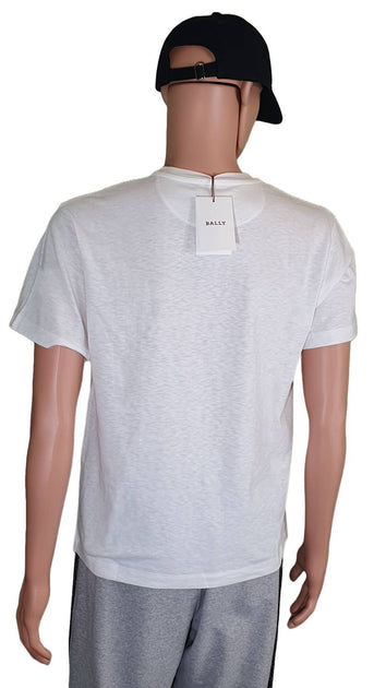 Bally Men's Graphic Print T-Shirt White Small 3