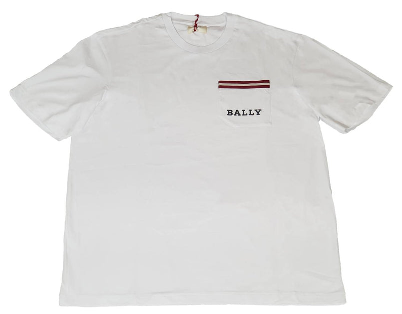 Bally Herren Kurzarm T-Shirt mit Brusttasche Beige XXLarge 4