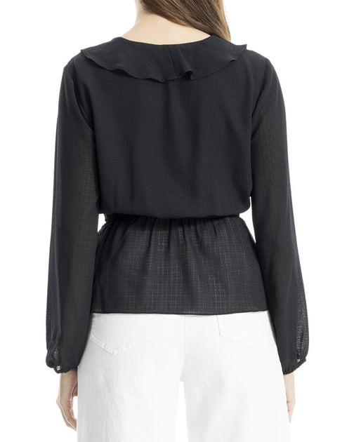 Max Studio Georgette Blouse Black XLarge 3