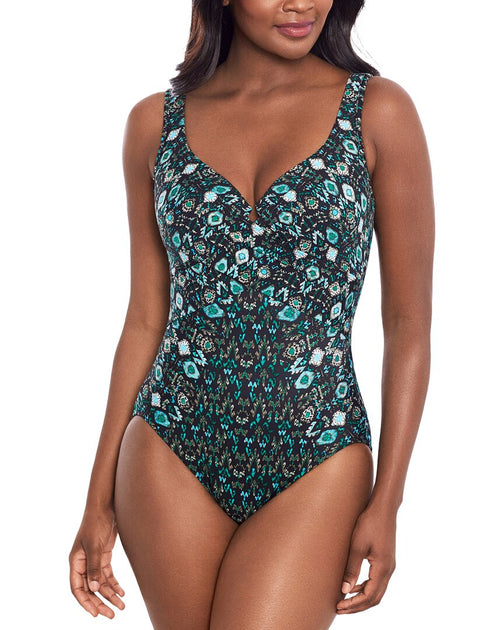 Miraclesuit Criss Cross Escape One-Piece Blue US 10 2