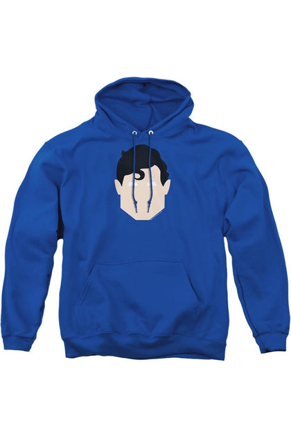Gildan Superman Supes Head Hoodie Blue Small 2